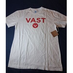 Vast Life Mens Climate Change Graphic T-Shirt White Red Logo B3737 Medium NWT